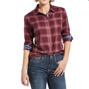 Ariat Button Down Long Sleeve Shirt Size XXL Plaid Women’s